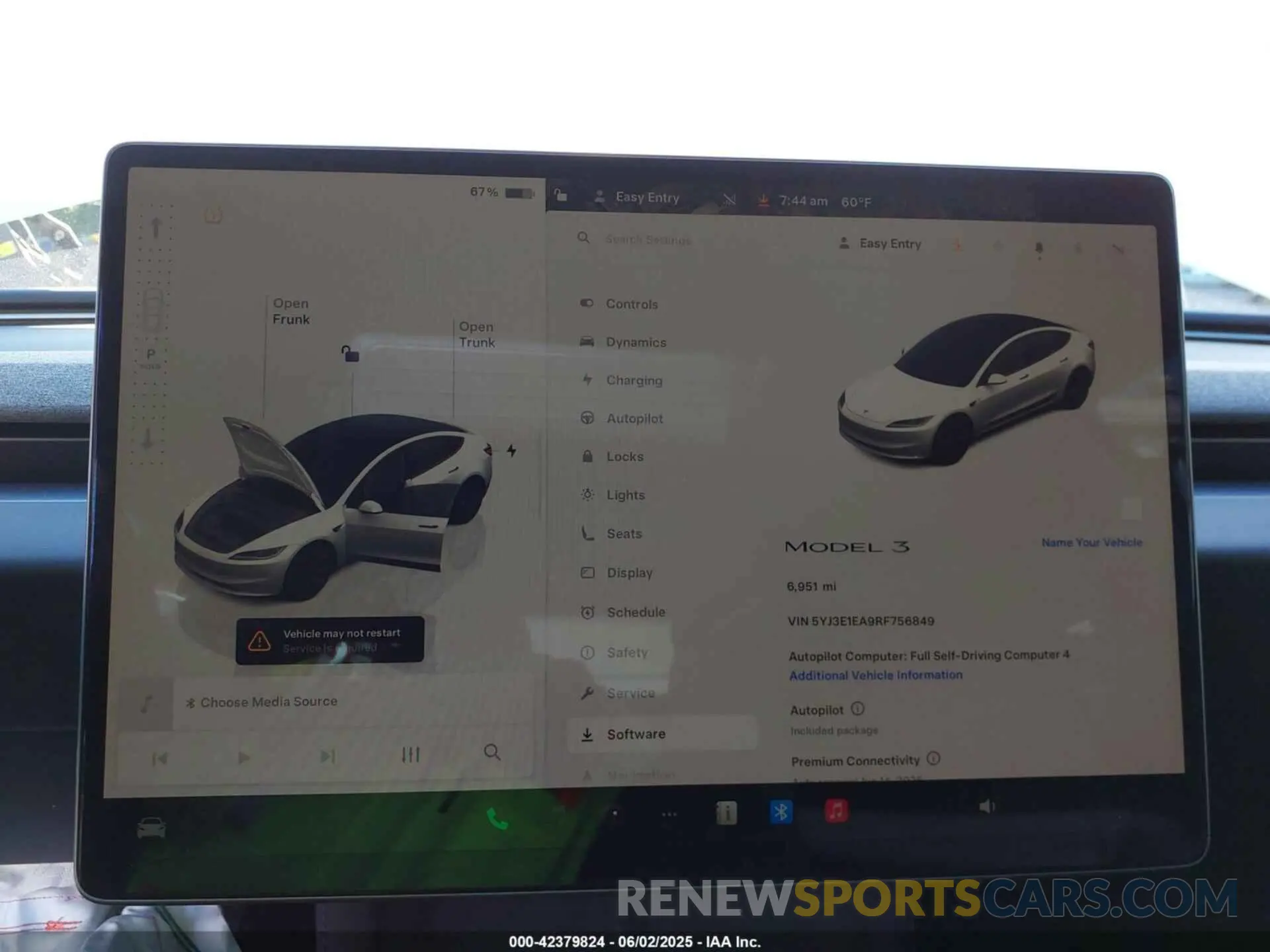 7 Photograph of a damaged car 5YJ3E1EA9RF756849 TESLA MODEL 3 2024