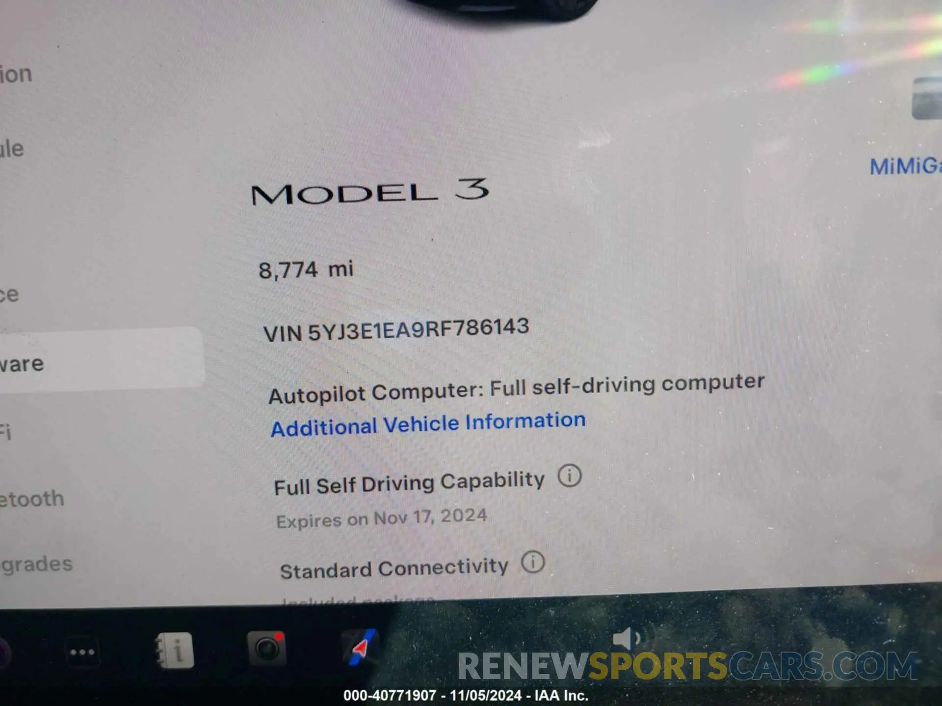 7 Photograph of a damaged car 5YJ3E1EA9RF786143 TESLA MODEL 3 2024