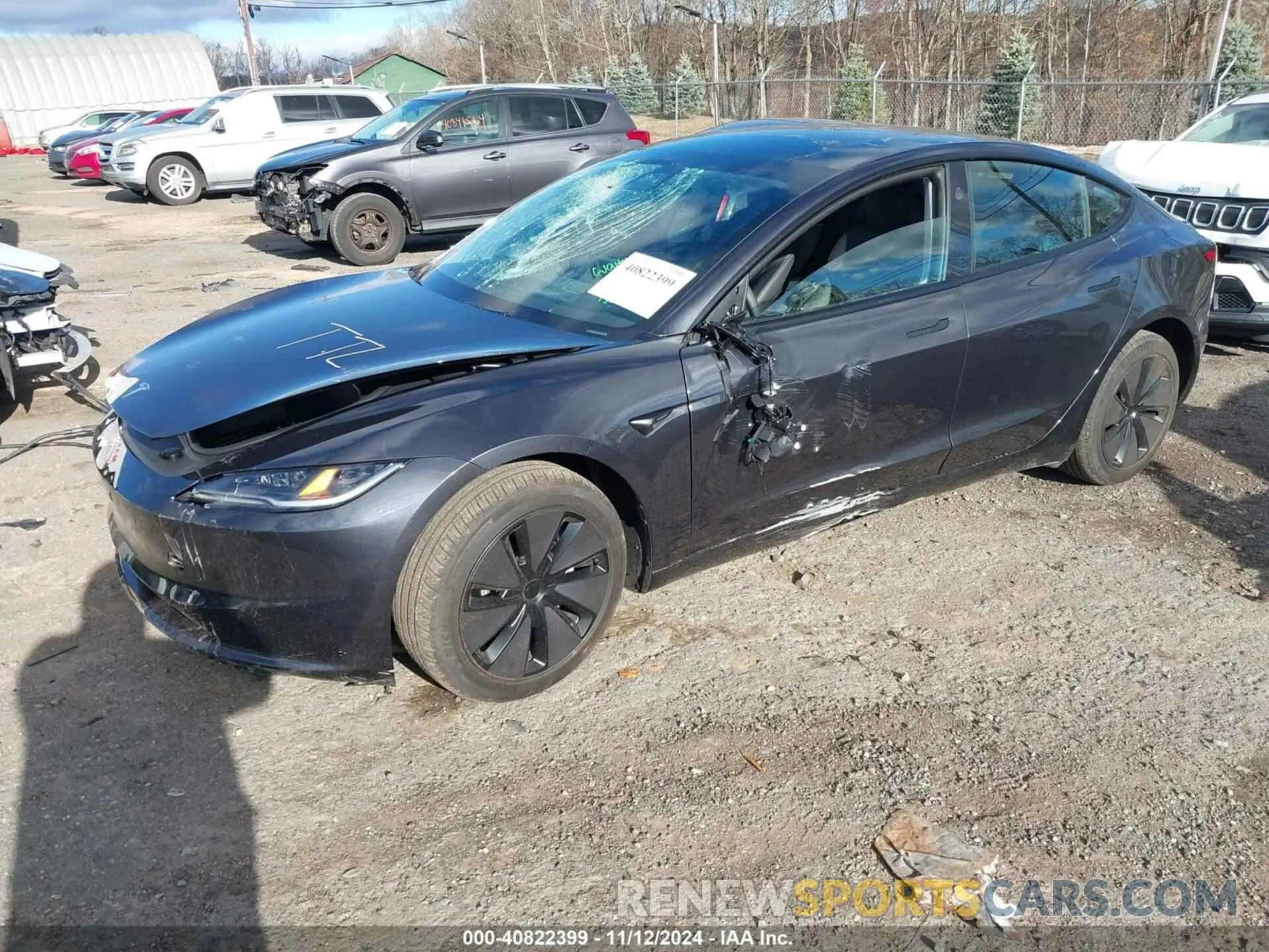 2 Photograph of a damaged car 5YJ3E1EA9RF843196 TESLA MODEL 3 2024