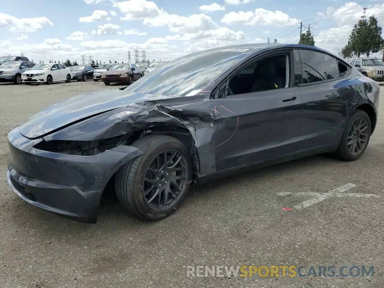 1 Photograph of a damaged car 5YJ3E1EA9RF845773 TESLA MODEL 3 2024