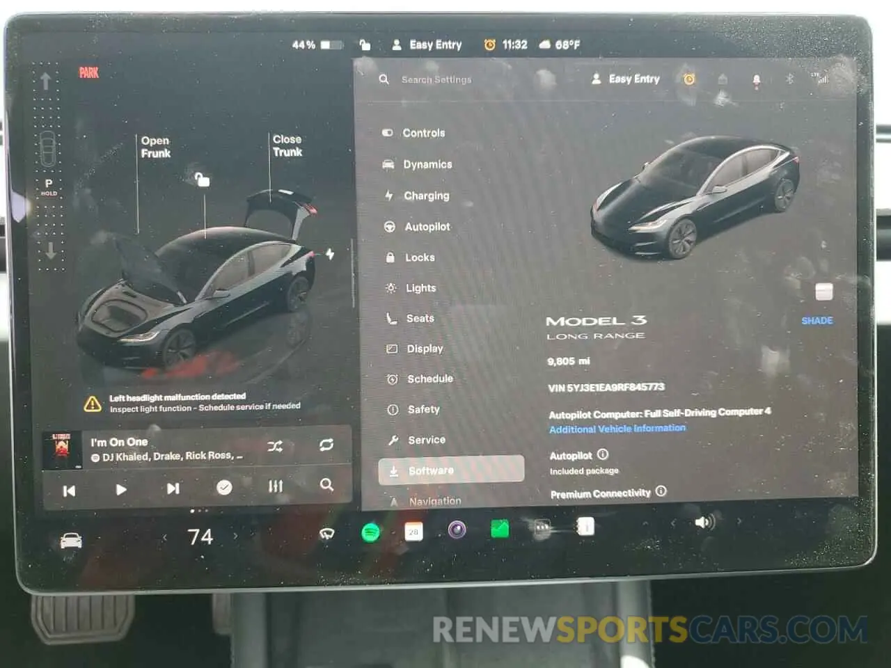 9 Photograph of a damaged car 5YJ3E1EA9RF845773 TESLA MODEL 3 2024