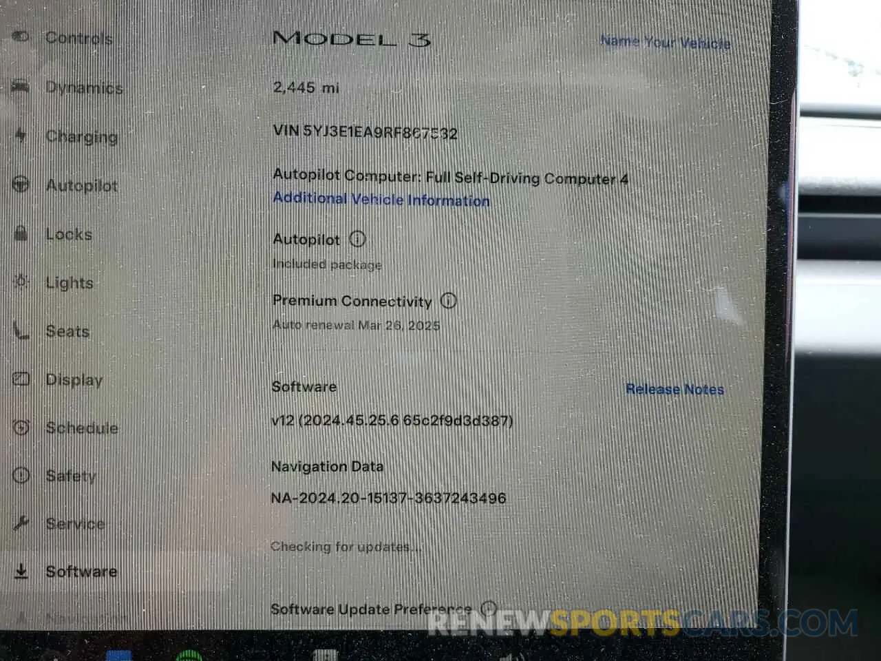 9 Photograph of a damaged car 5YJ3E1EA9RF867532 TESLA MODEL 3 2024