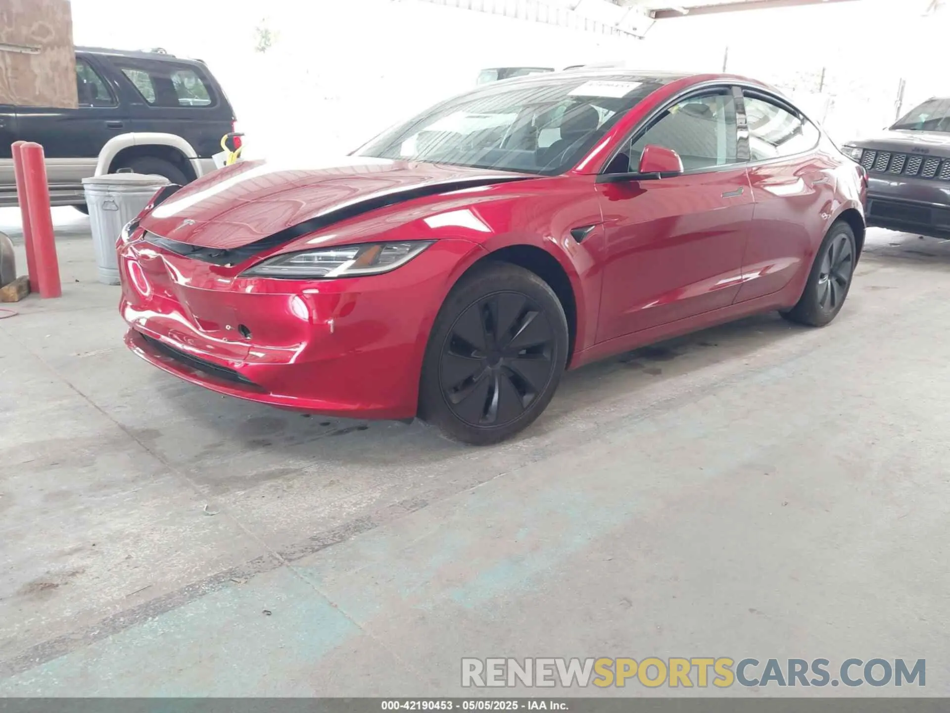 2 Photograph of a damaged car 5YJ3E1EAXRF732804 TESLA MODEL 3 2024