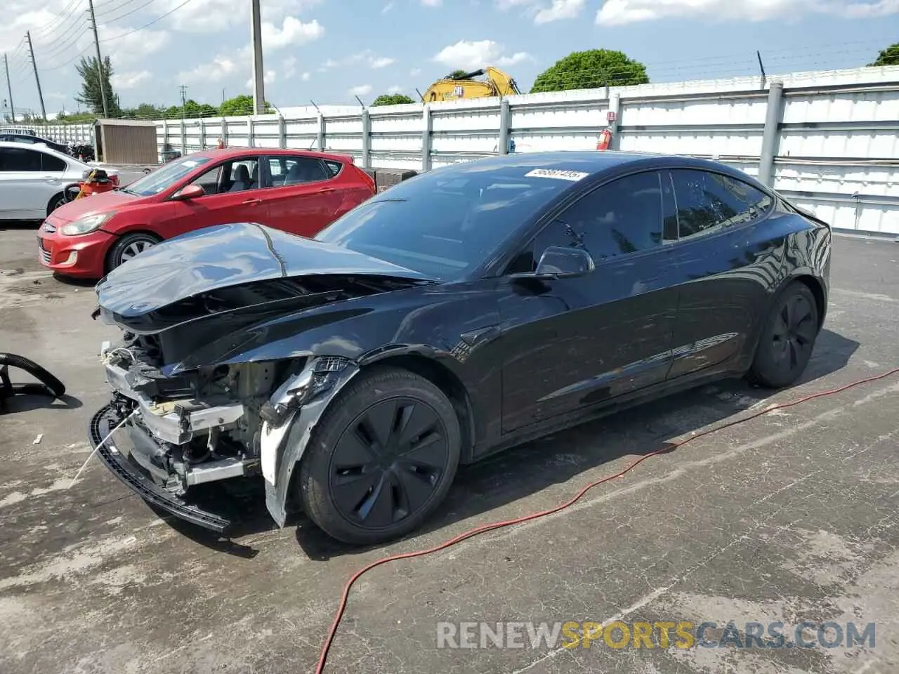 1 Photograph of a damaged car 5YJ3E1EAXRF743835 TESLA MODEL 3 2024