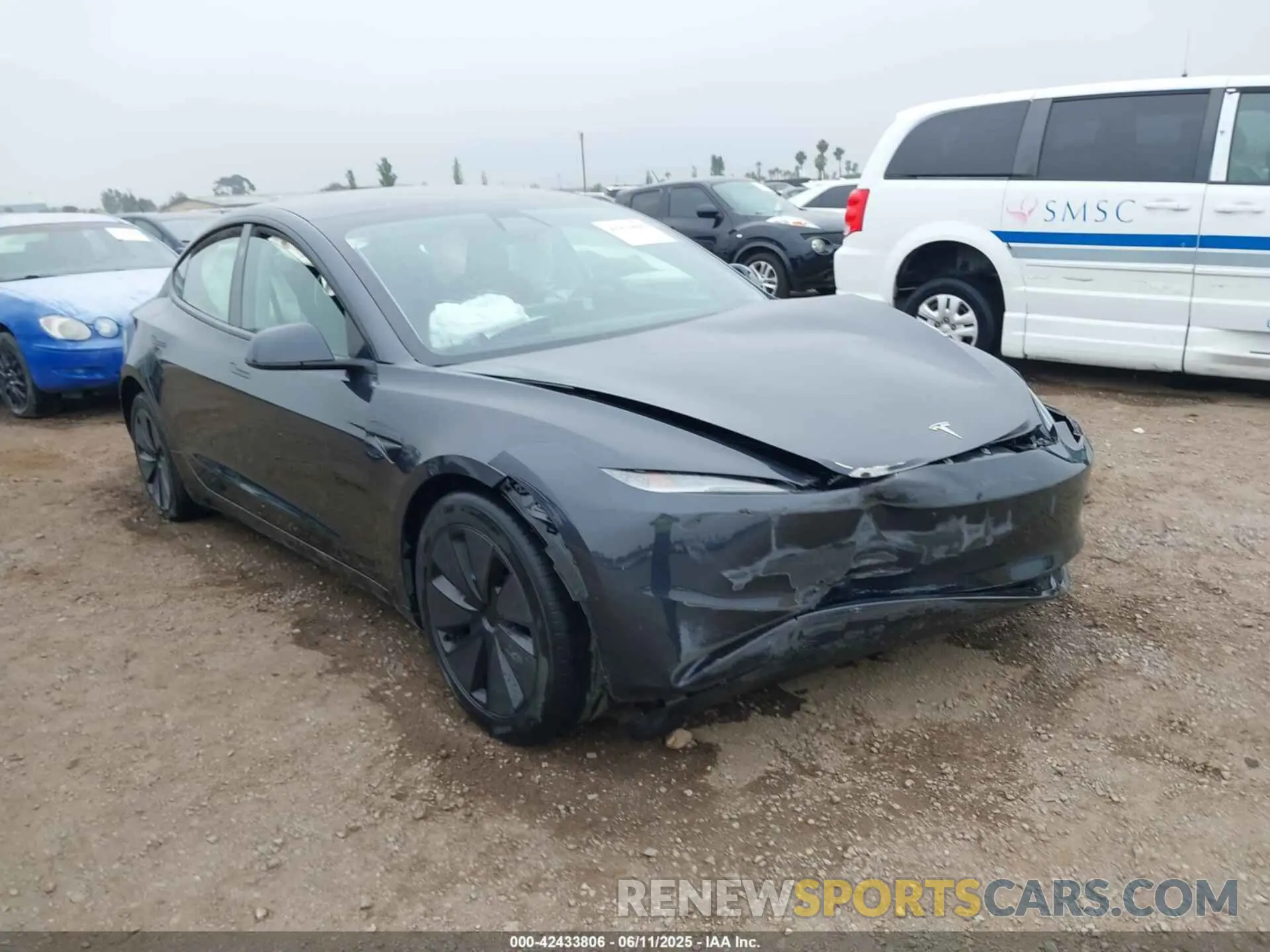 1 Photograph of a damaged car 5YJ3E1EAXRF743950 TESLA MODEL 3 2024