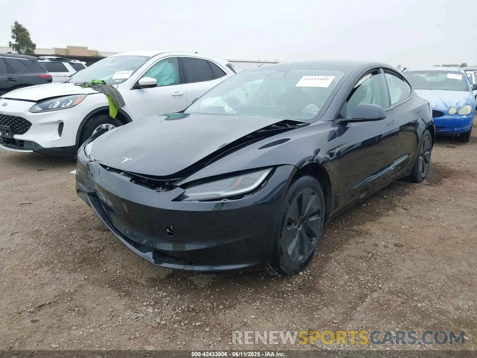 2 Photograph of a damaged car 5YJ3E1EAXRF743950 TESLA MODEL 3 2024