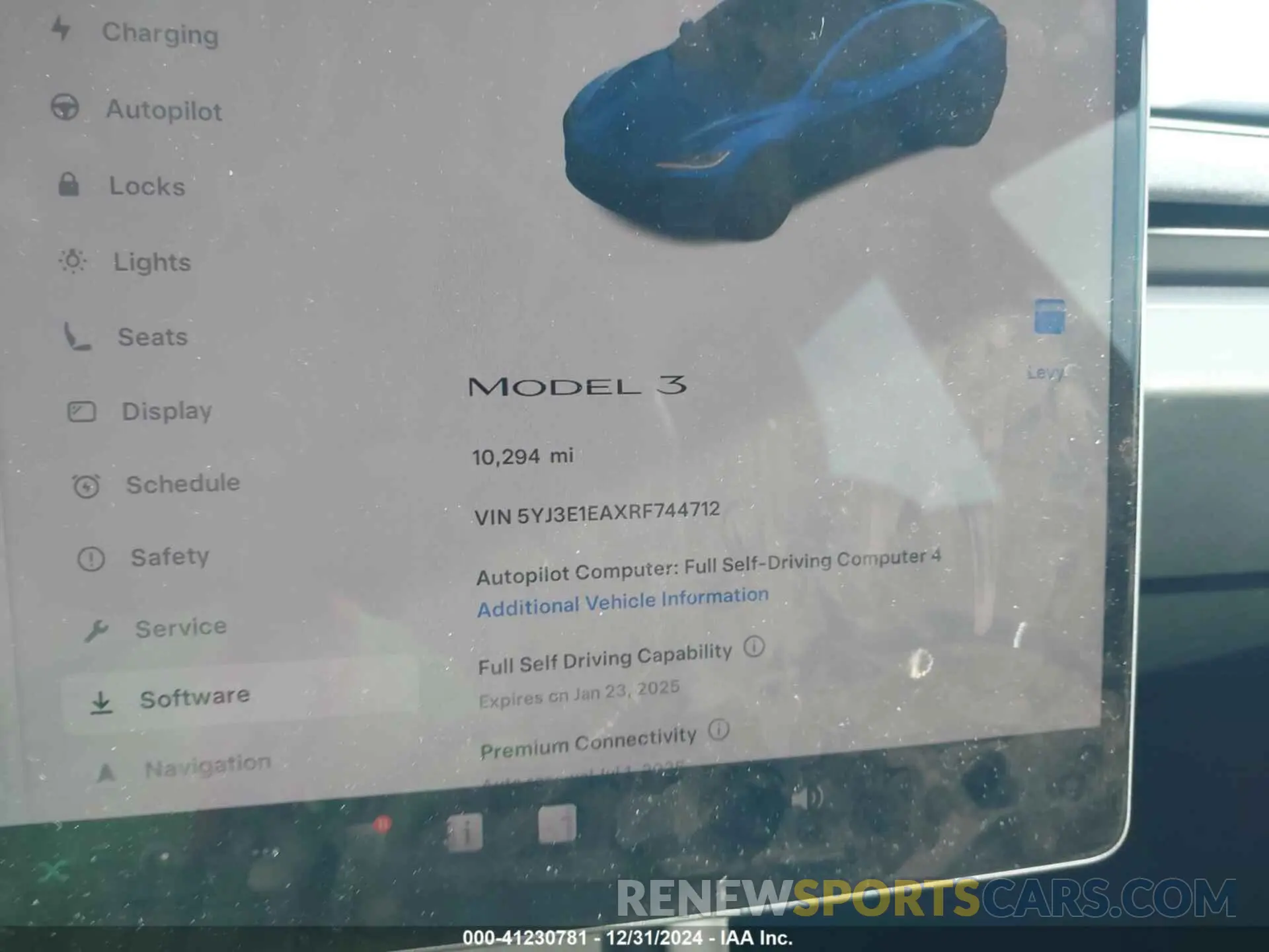 7 Photograph of a damaged car 5YJ3E1EAXRF744712 TESLA MODEL 3 2024