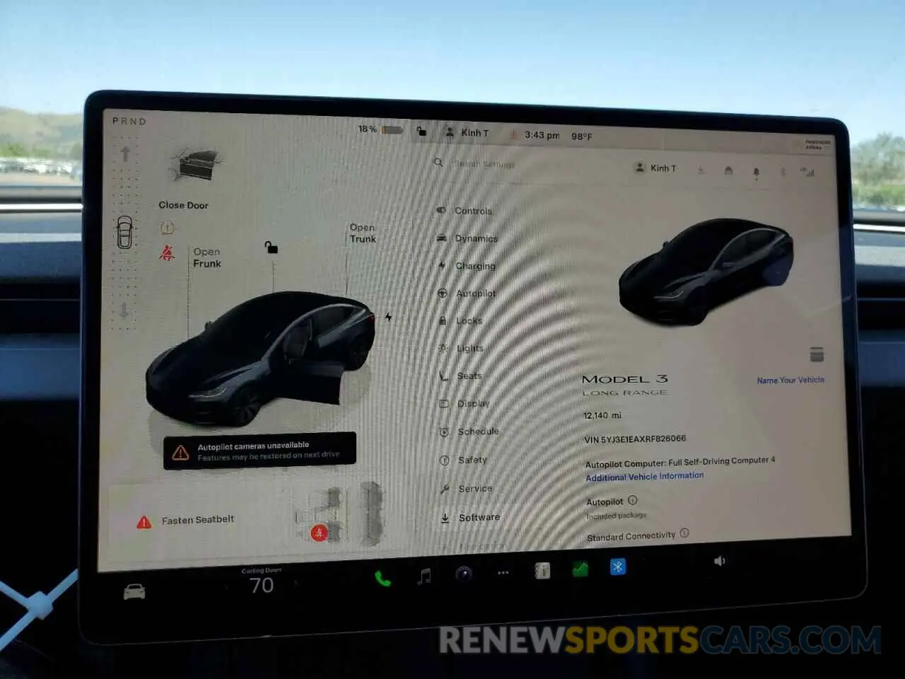 9 Photograph of a damaged car 5YJ3E1EAXRF826066 TESLA MODEL 3 2024