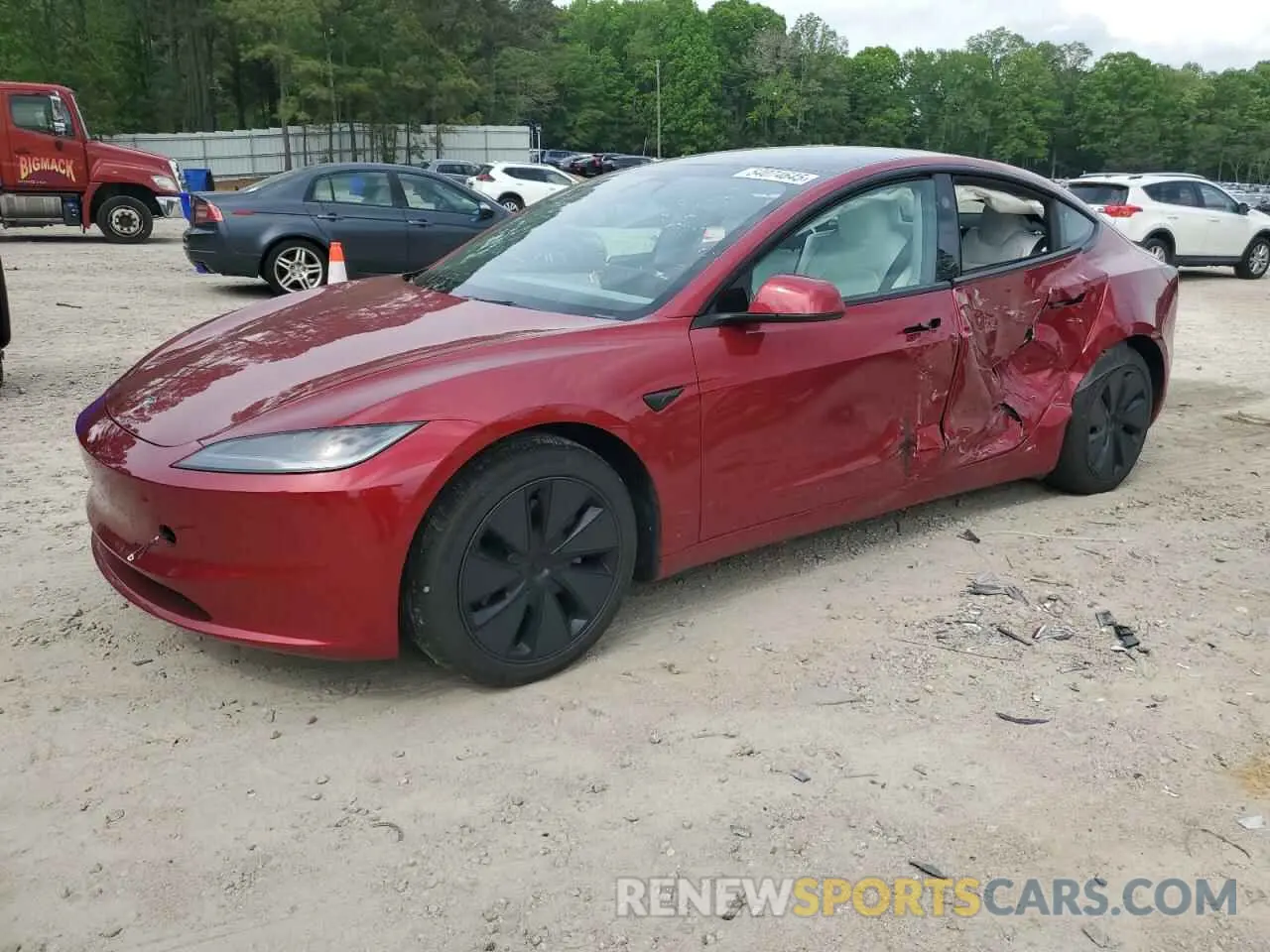 1 Photograph of a damaged car 5YJ3E1EAXRF861058 TESLA MODEL 3 2024