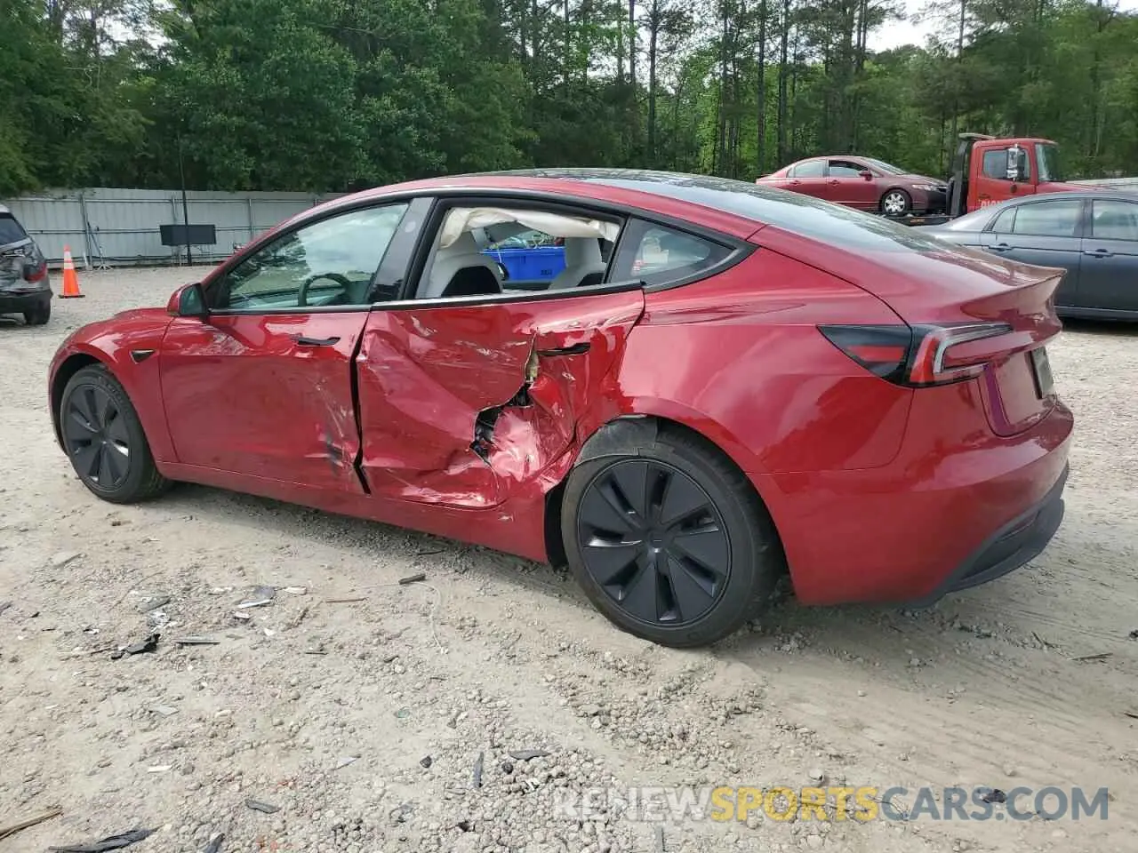 2 Photograph of a damaged car 5YJ3E1EAXRF861058 TESLA MODEL 3 2024