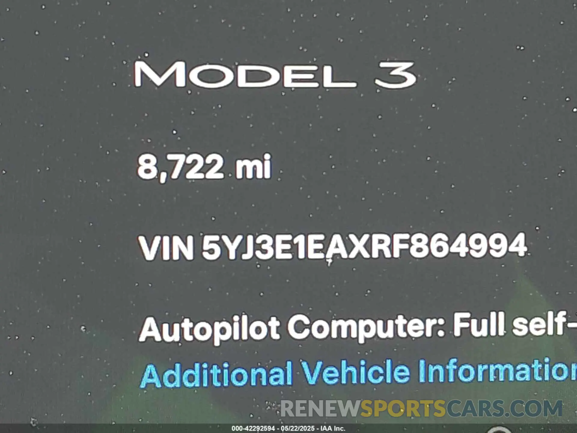 15 Photograph of a damaged car 5YJ3E1EAXRF864994 TESLA MODEL 3 2024
