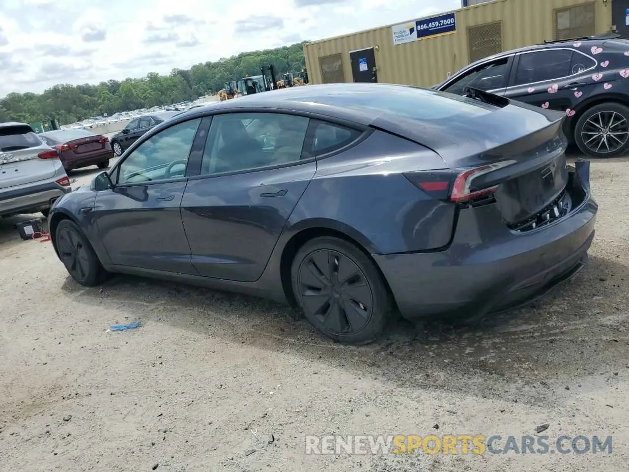 2 Photograph of a damaged car 5YJ3E1EB0RF766193 TESLA MODEL 3 2024