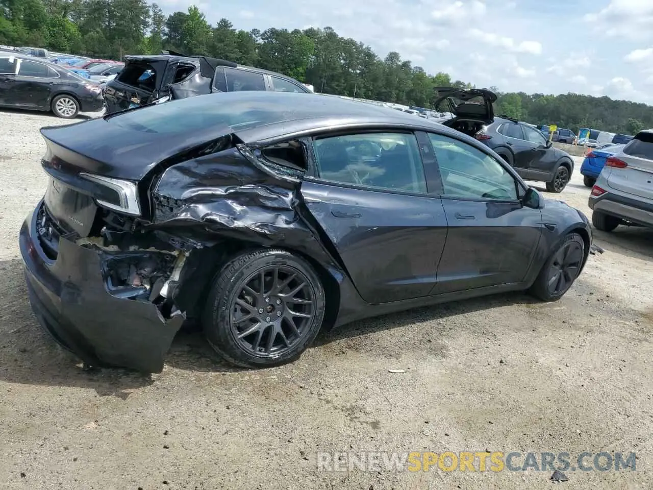 3 Photograph of a damaged car 5YJ3E1EB0RF766193 TESLA MODEL 3 2024