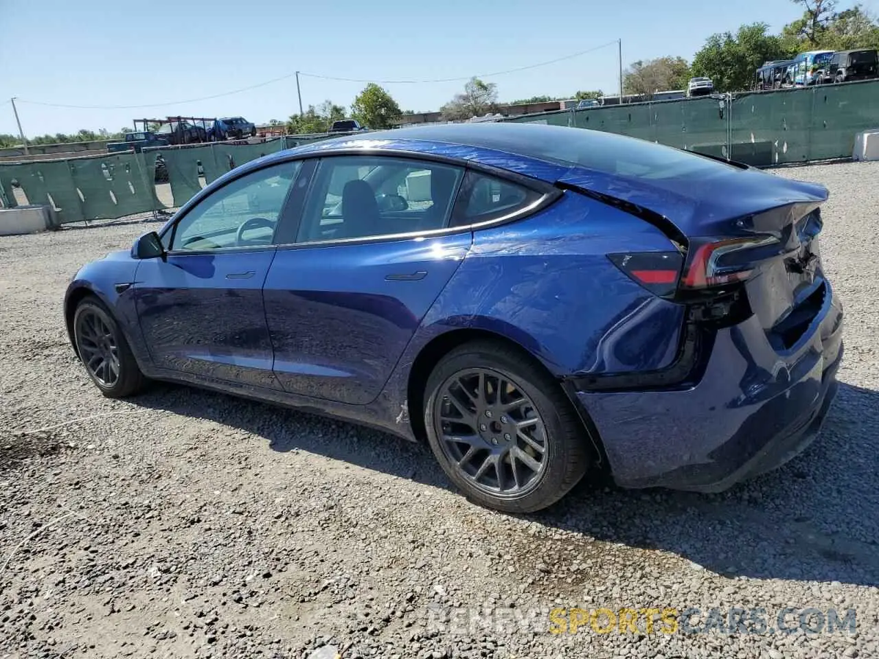 2 Photograph of a damaged car 5YJ3E1EB0RF811858 TESLA MODEL 3 2024