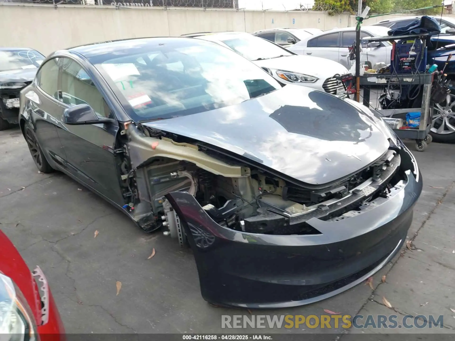 1 Photograph of a damaged car 5YJ3E1EB0RF812167 TESLA MODEL 3 2024
