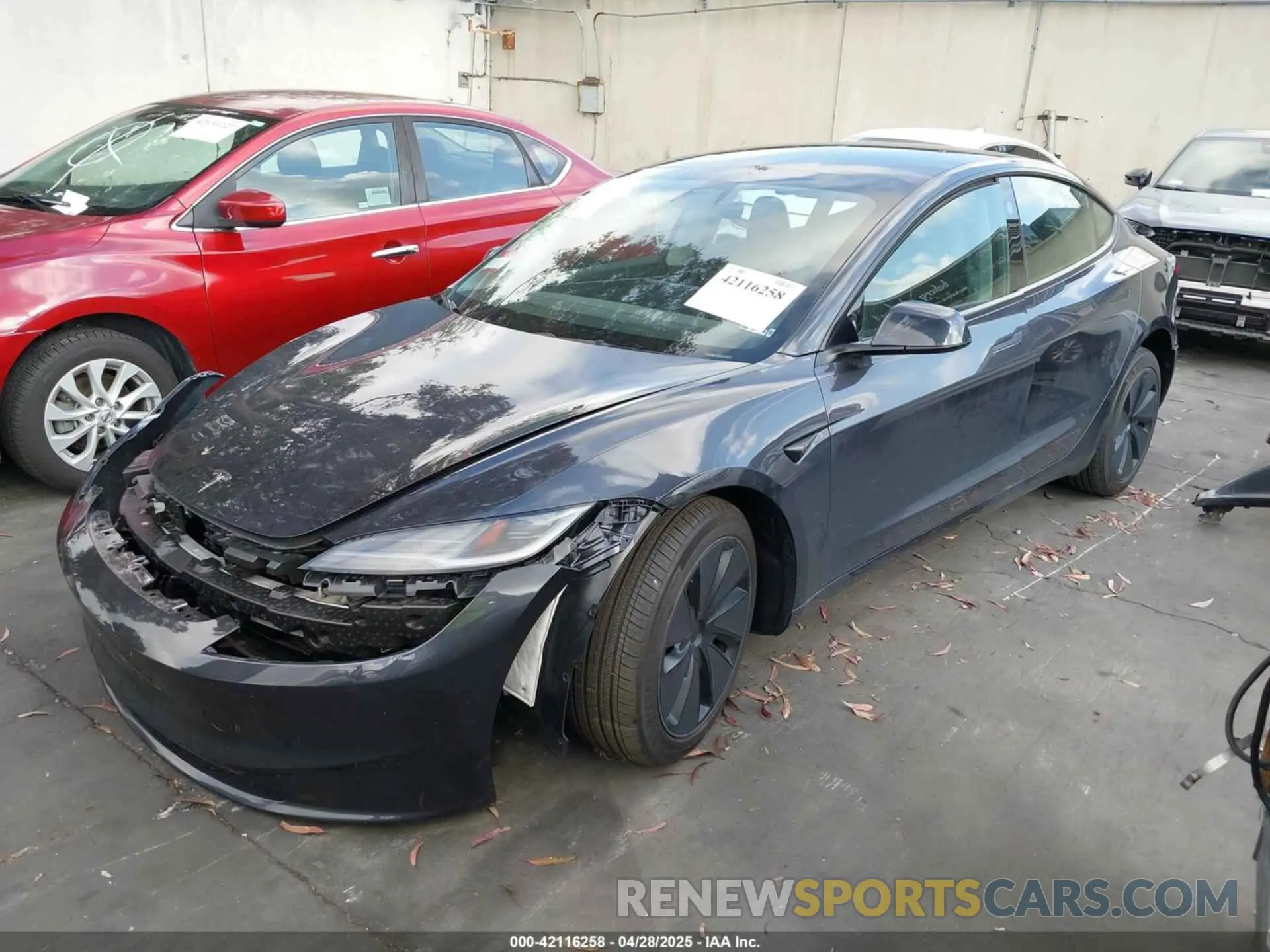 2 Photograph of a damaged car 5YJ3E1EB0RF812167 TESLA MODEL 3 2024