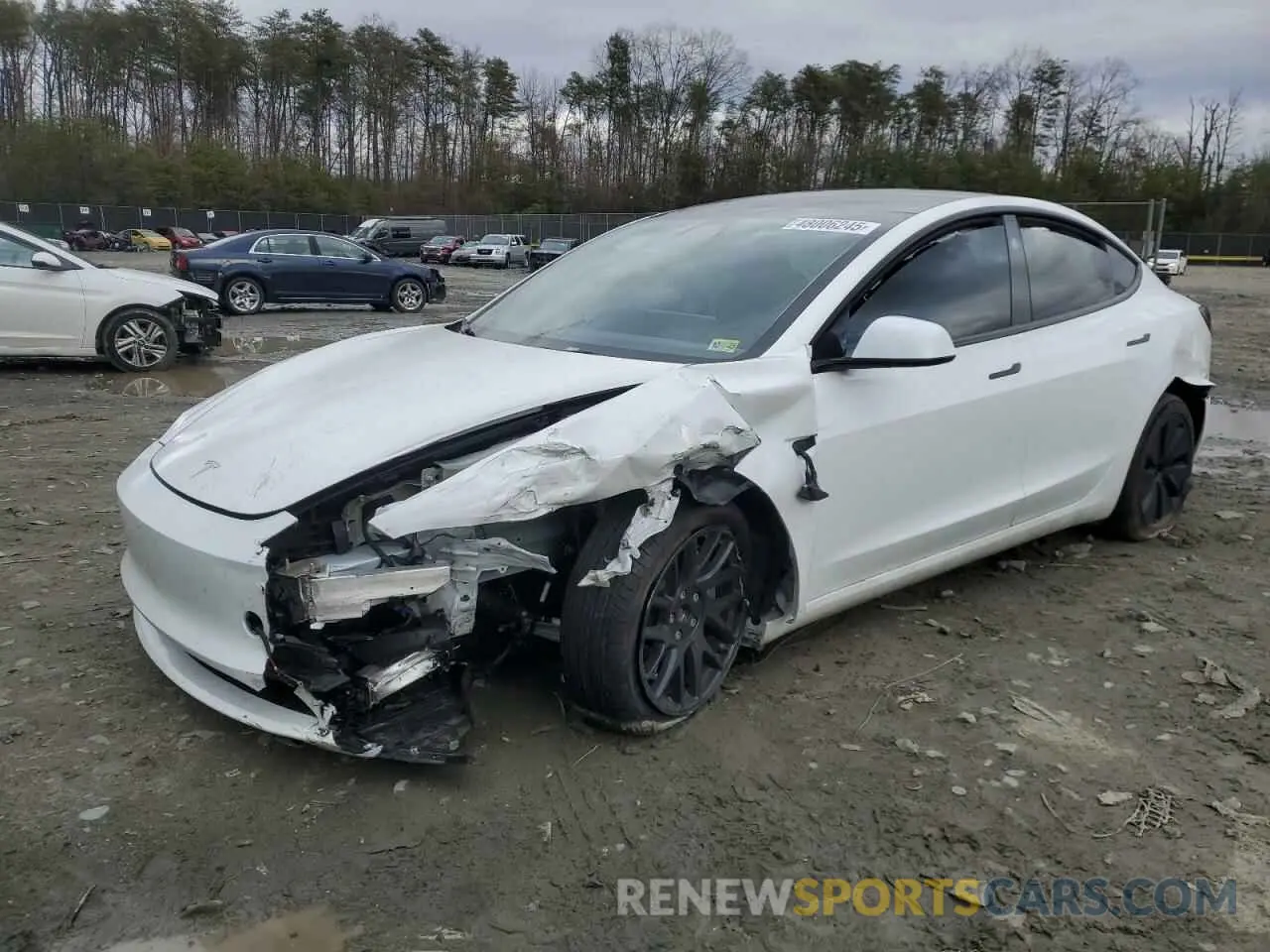 1 Photograph of a damaged car 5YJ3E1EB0RF822472 TESLA MODEL 3 2024