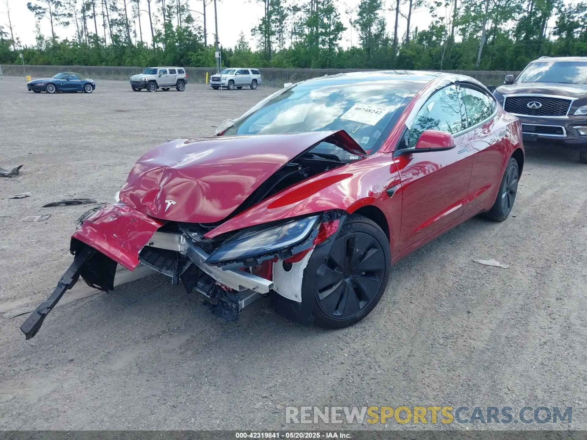 2 Photograph of a damaged car 5YJ3E1EB1RF768695 TESLA MODEL 3 2024