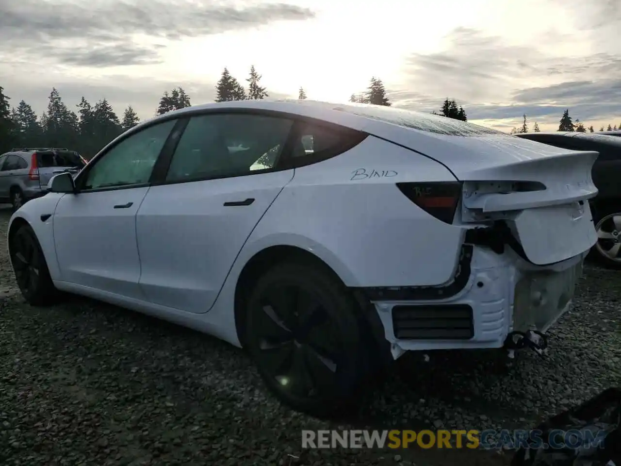 2 Photograph of a damaged car 5YJ3E1EB1RF770544 TESLA MODEL 3 2024