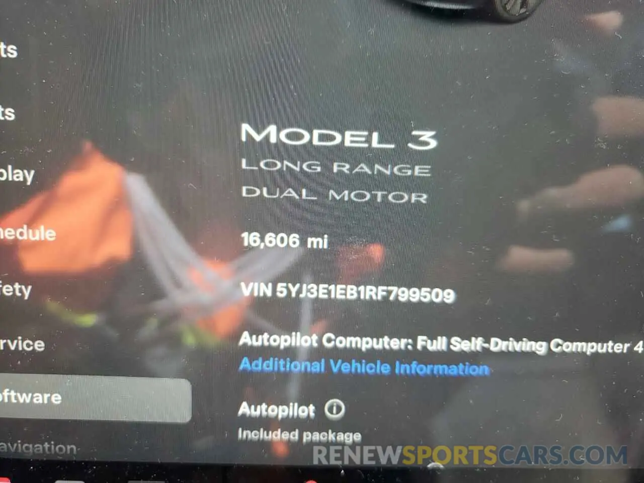 9 Photograph of a damaged car 5YJ3E1EB1RF799509 TESLA MODEL 3 2024