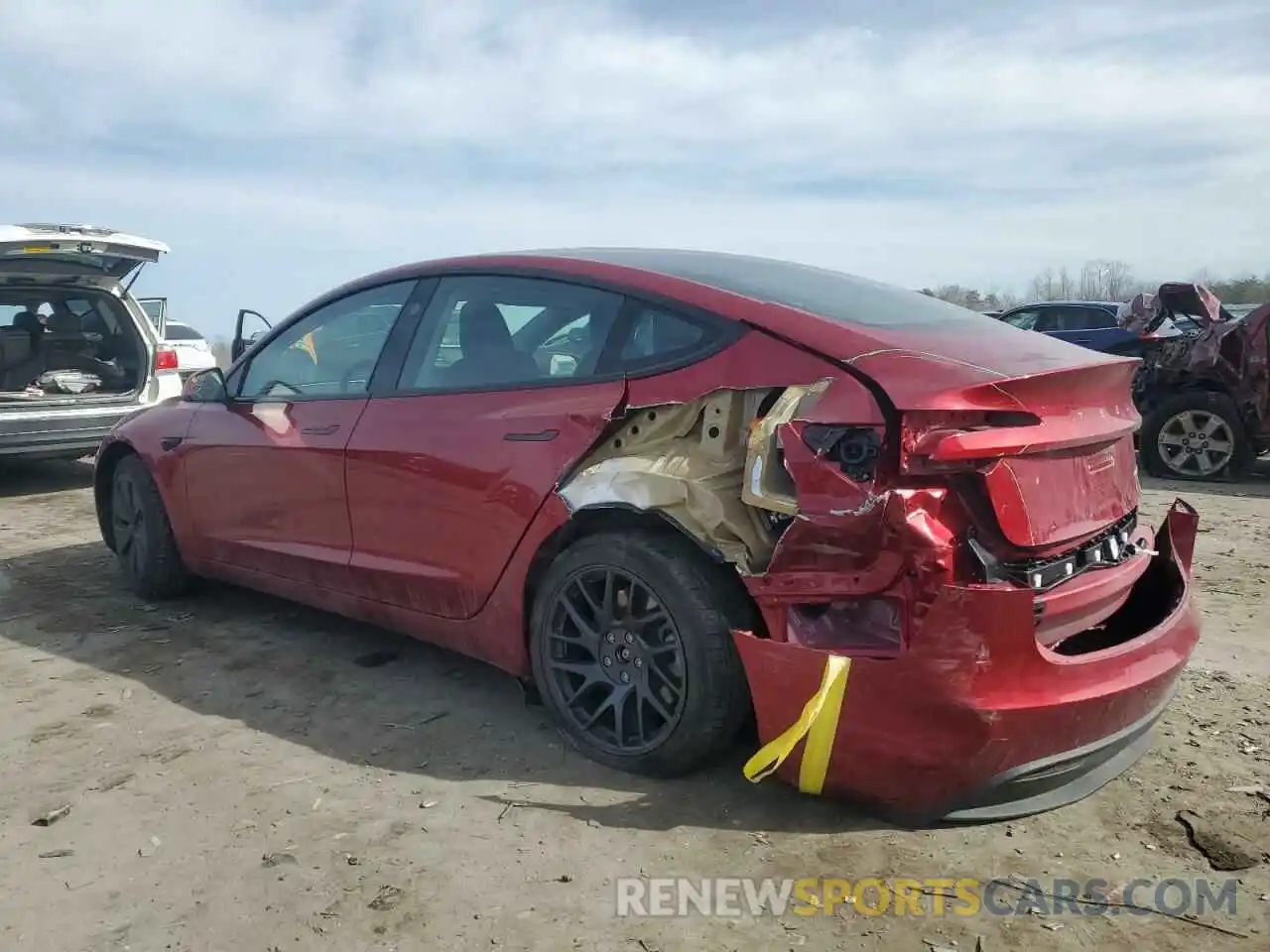 2 Photograph of a damaged car 5YJ3E1EB1RF817345 TESLA MODEL 3 2024