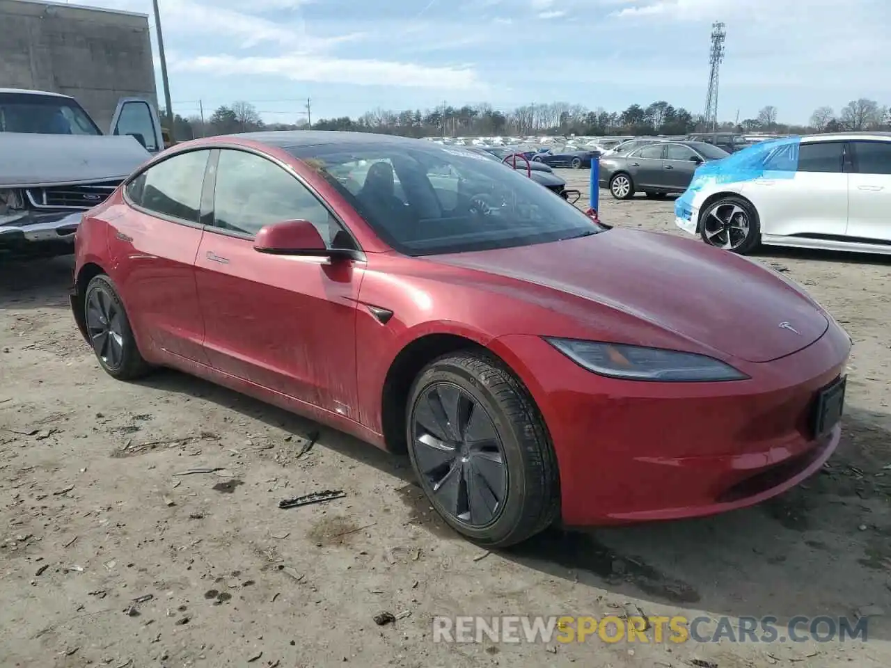 4 Photograph of a damaged car 5YJ3E1EB1RF817345 TESLA MODEL 3 2024