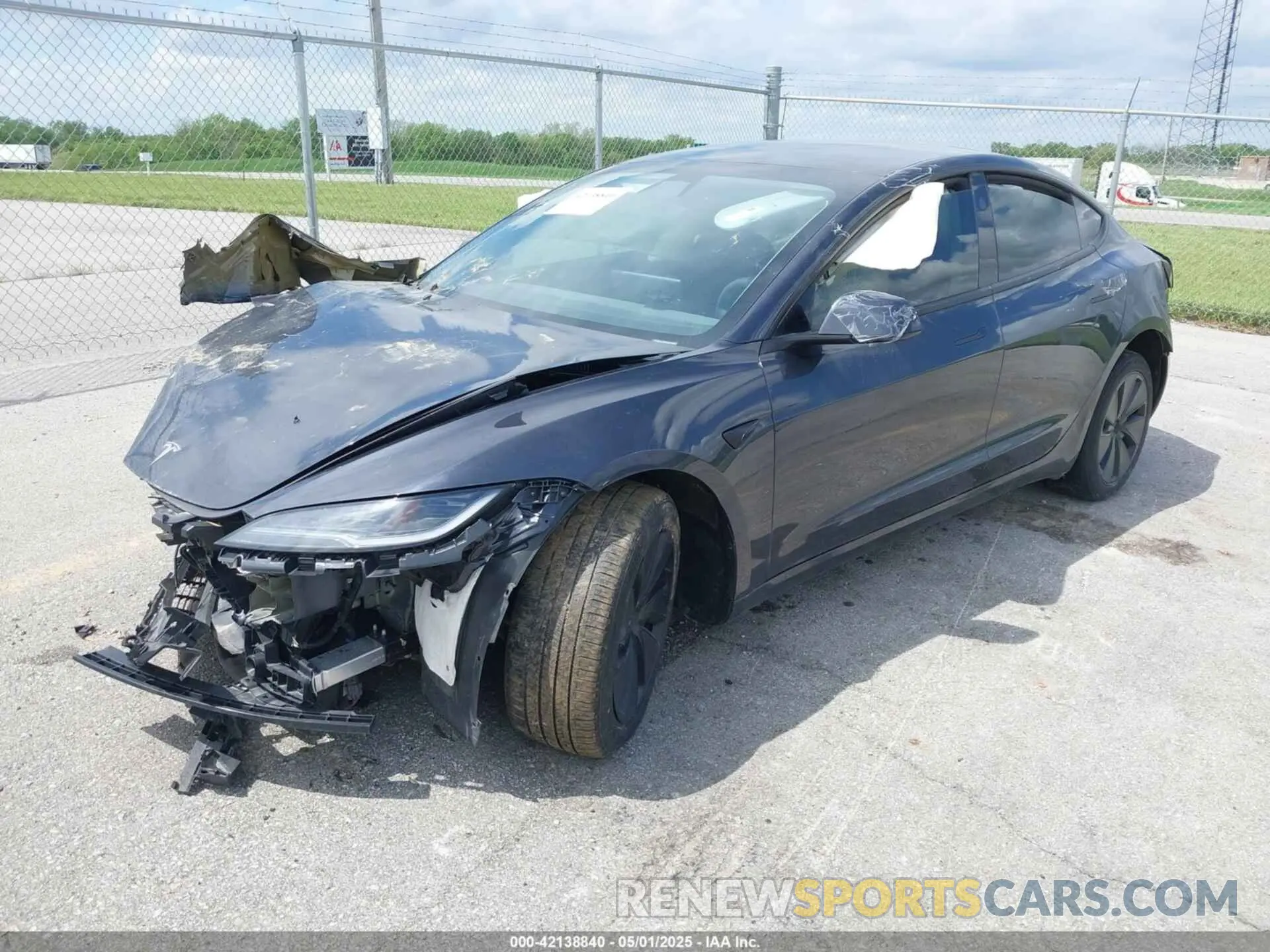 2 Photograph of a damaged car 5YJ3E1EB2RF740887 TESLA MODEL 3 2024