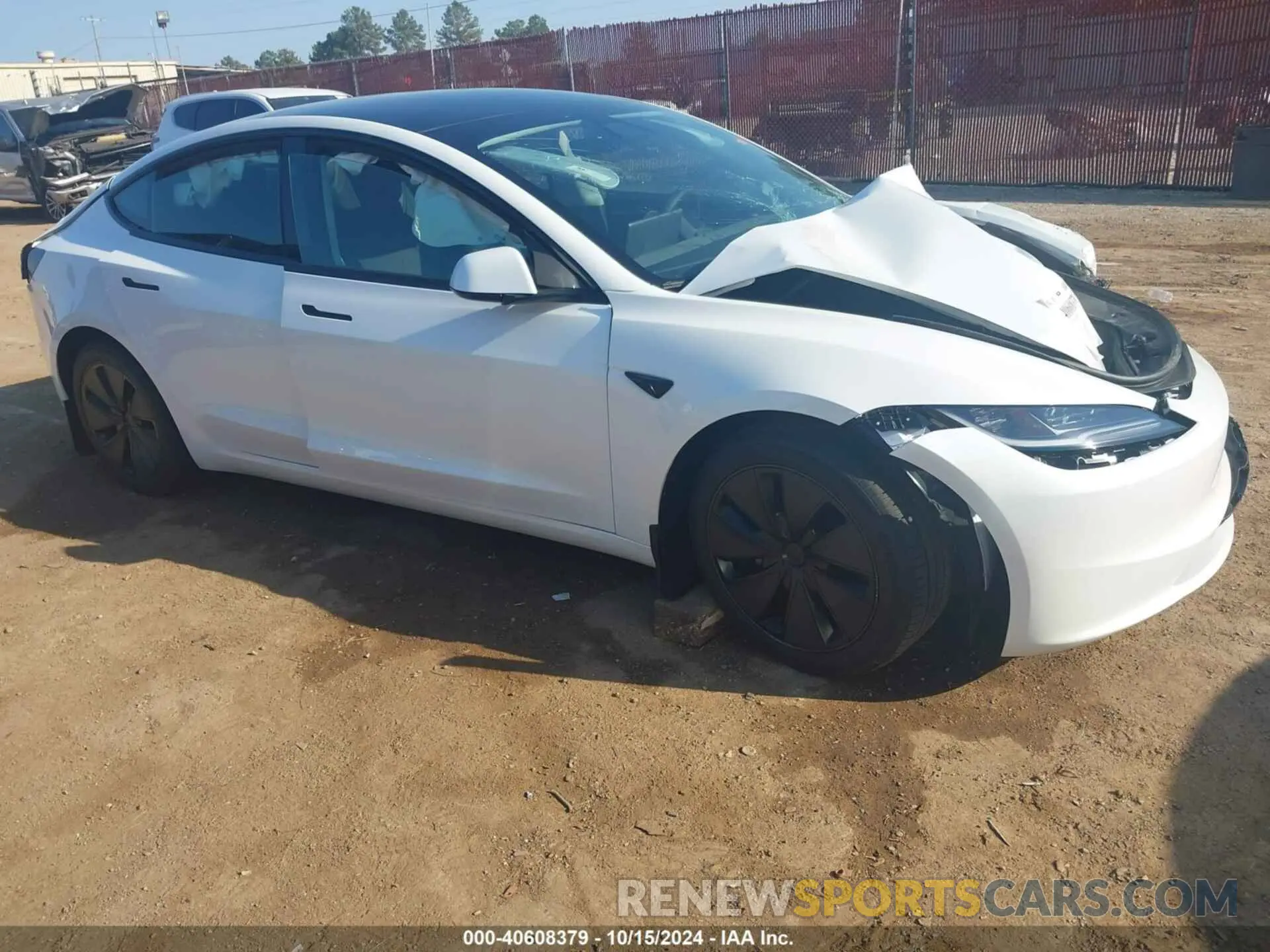 1 Photograph of a damaged car 5YJ3E1EB2RF796263 TESLA MODEL 3 2024