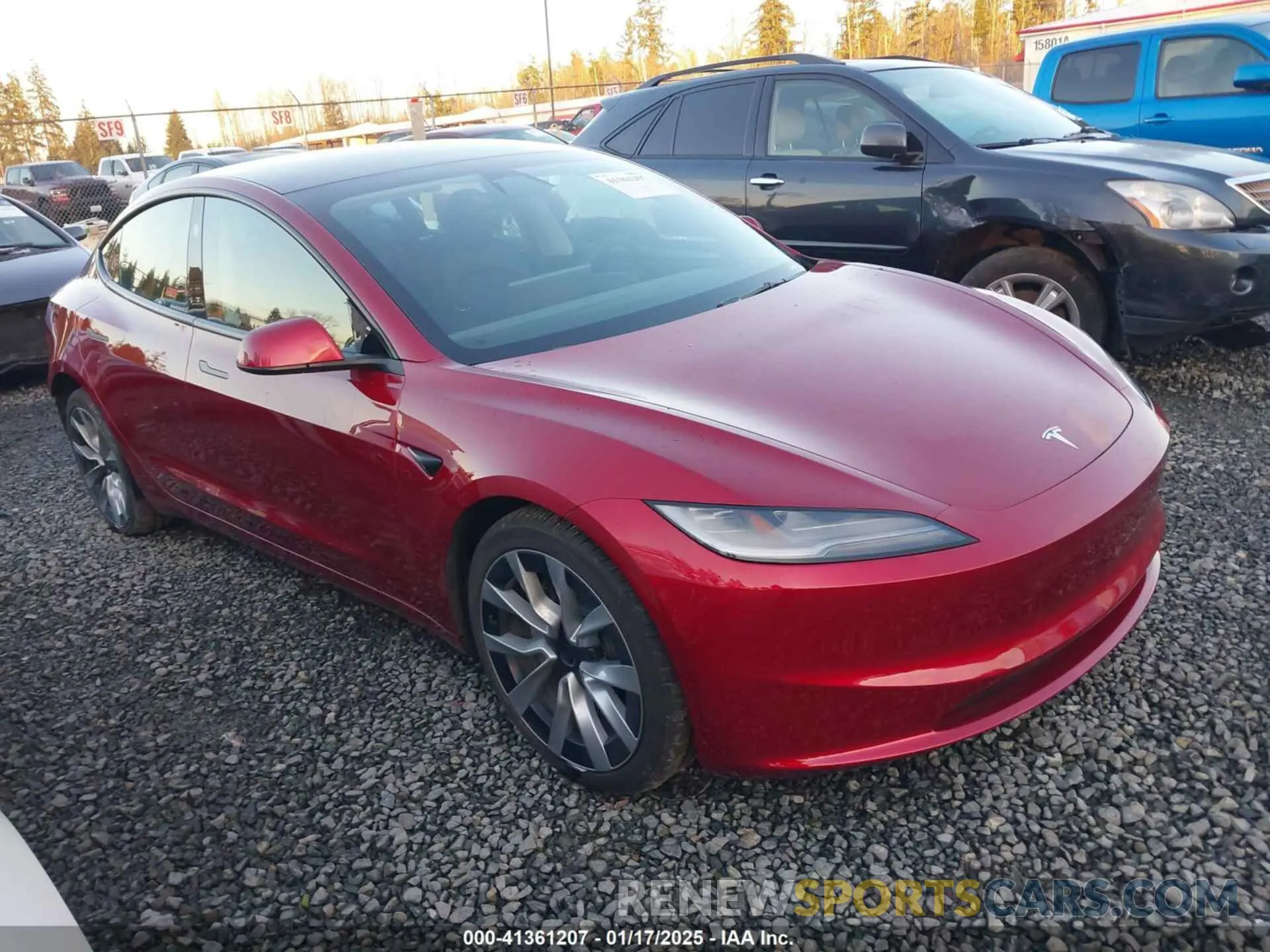 1 Photograph of a damaged car 5YJ3E1EB2RF816141 TESLA MODEL 3 2024