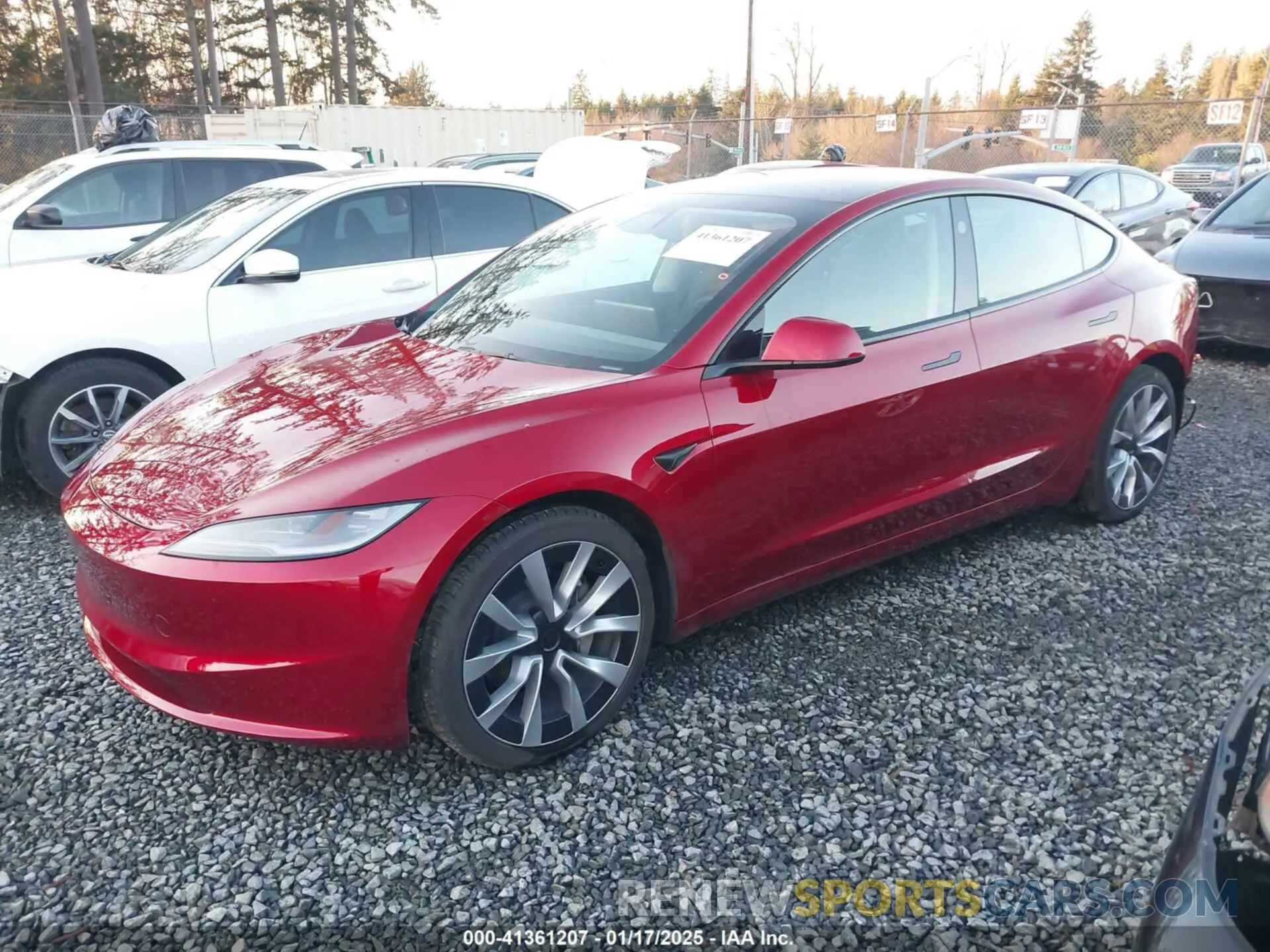2 Photograph of a damaged car 5YJ3E1EB2RF816141 TESLA MODEL 3 2024