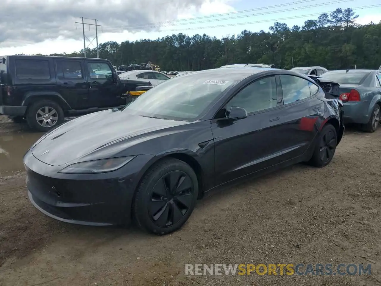1 Photograph of a damaged car 5YJ3E1EB2RF825213 TESLA MODEL 3 2024