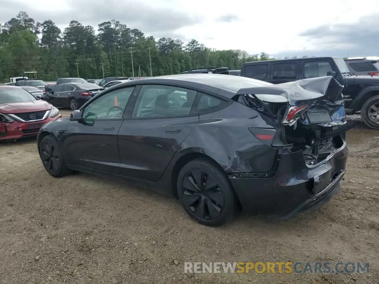 2 Photograph of a damaged car 5YJ3E1EB2RF825213 TESLA MODEL 3 2024