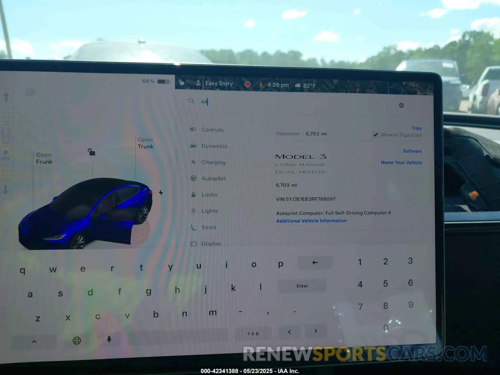 7 Photograph of a damaged car 5YJ3E1EB3RF768097 TESLA MODEL 3 2024