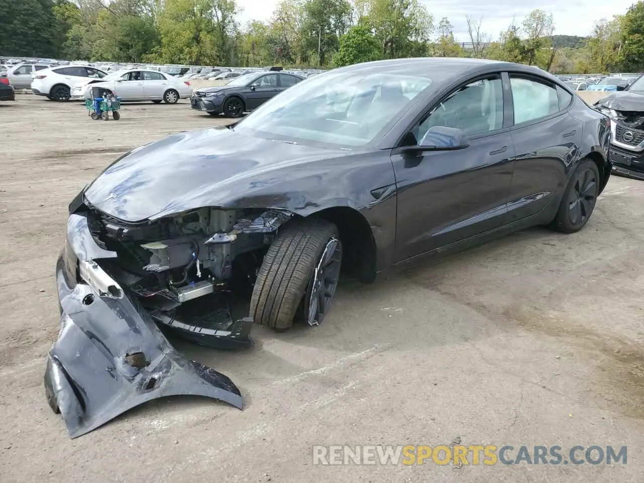 1 Photograph of a damaged car 5YJ3E1EB3RF791931 TESLA MODEL 3 2024