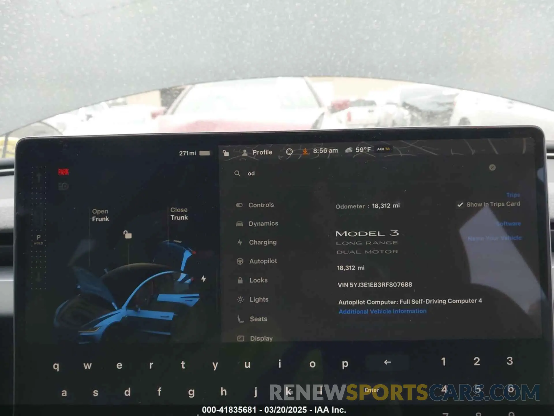 7 Photograph of a damaged car 5YJ3E1EB3RF807688 TESLA MODEL 3 2024