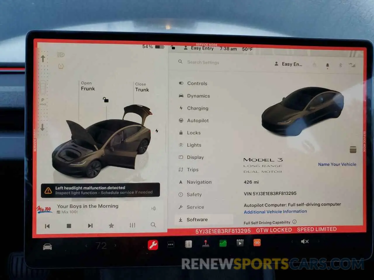 9 Photograph of a damaged car 5YJ3E1EB3RF813295 TESLA MODEL 3 2024