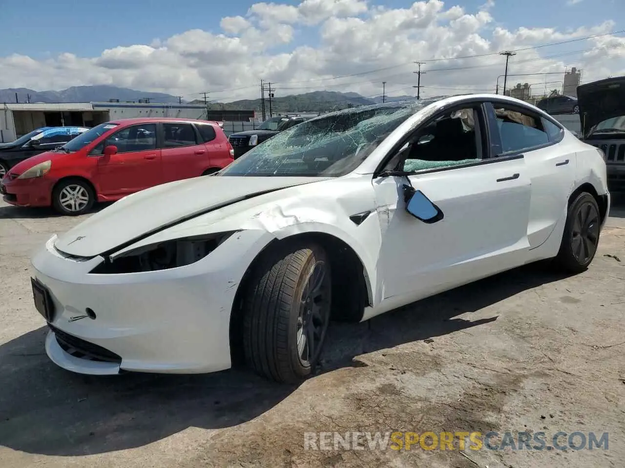 1 Photograph of a damaged car 5YJ3E1EB4RF811734 TESLA MODEL 3 2024