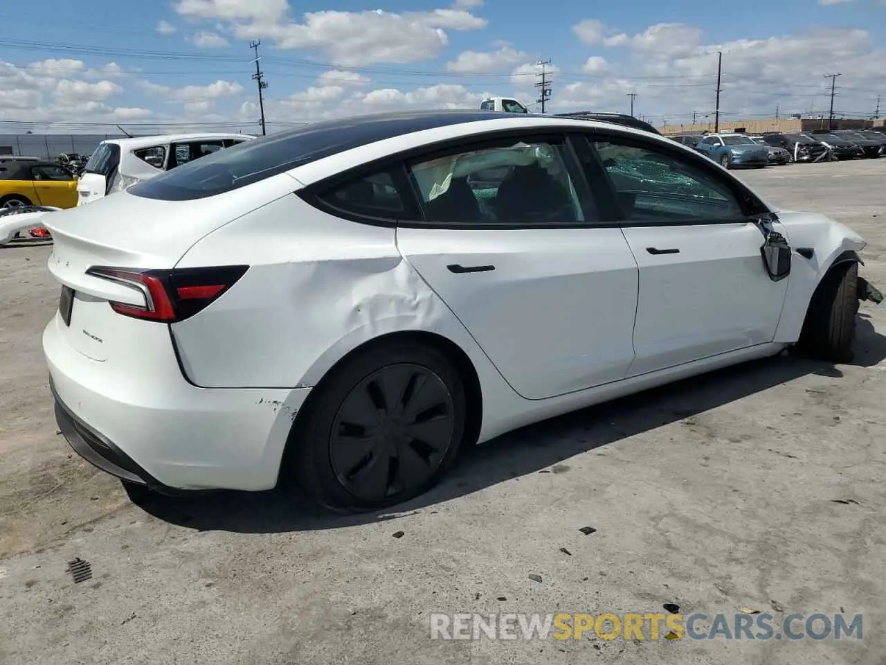 3 Photograph of a damaged car 5YJ3E1EB4RF811734 TESLA MODEL 3 2024