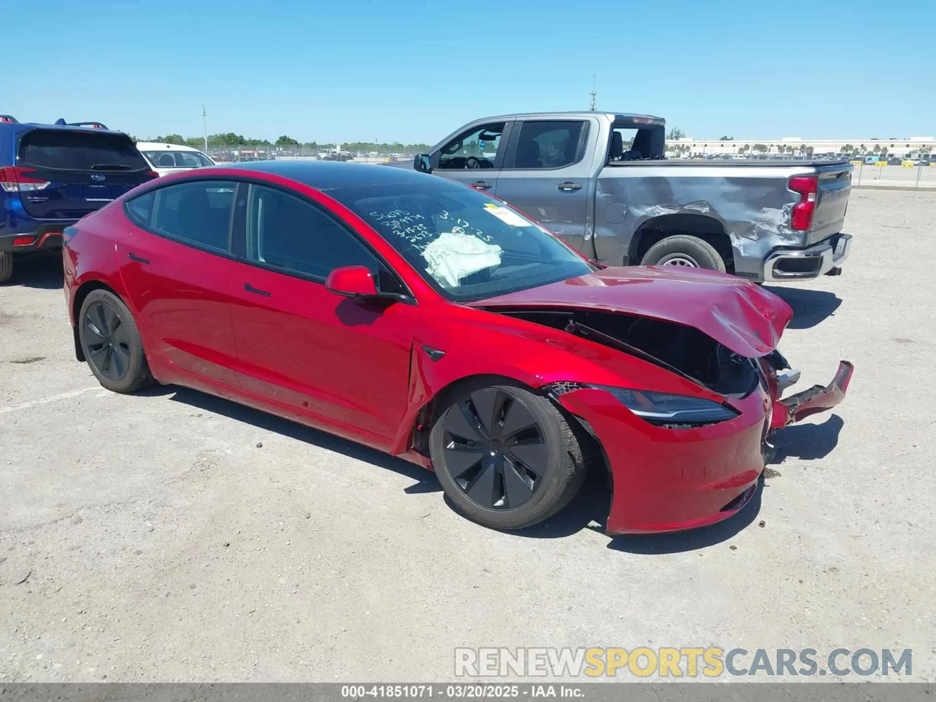 1 Photograph of a damaged car 5YJ3E1EB4RF812673 TESLA MODEL 3 2024
