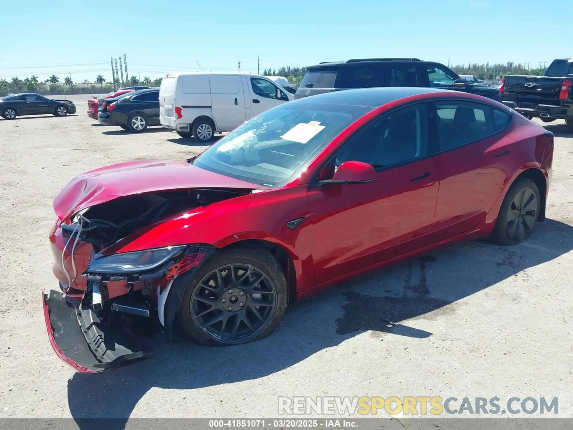 2 Photograph of a damaged car 5YJ3E1EB4RF812673 TESLA MODEL 3 2024