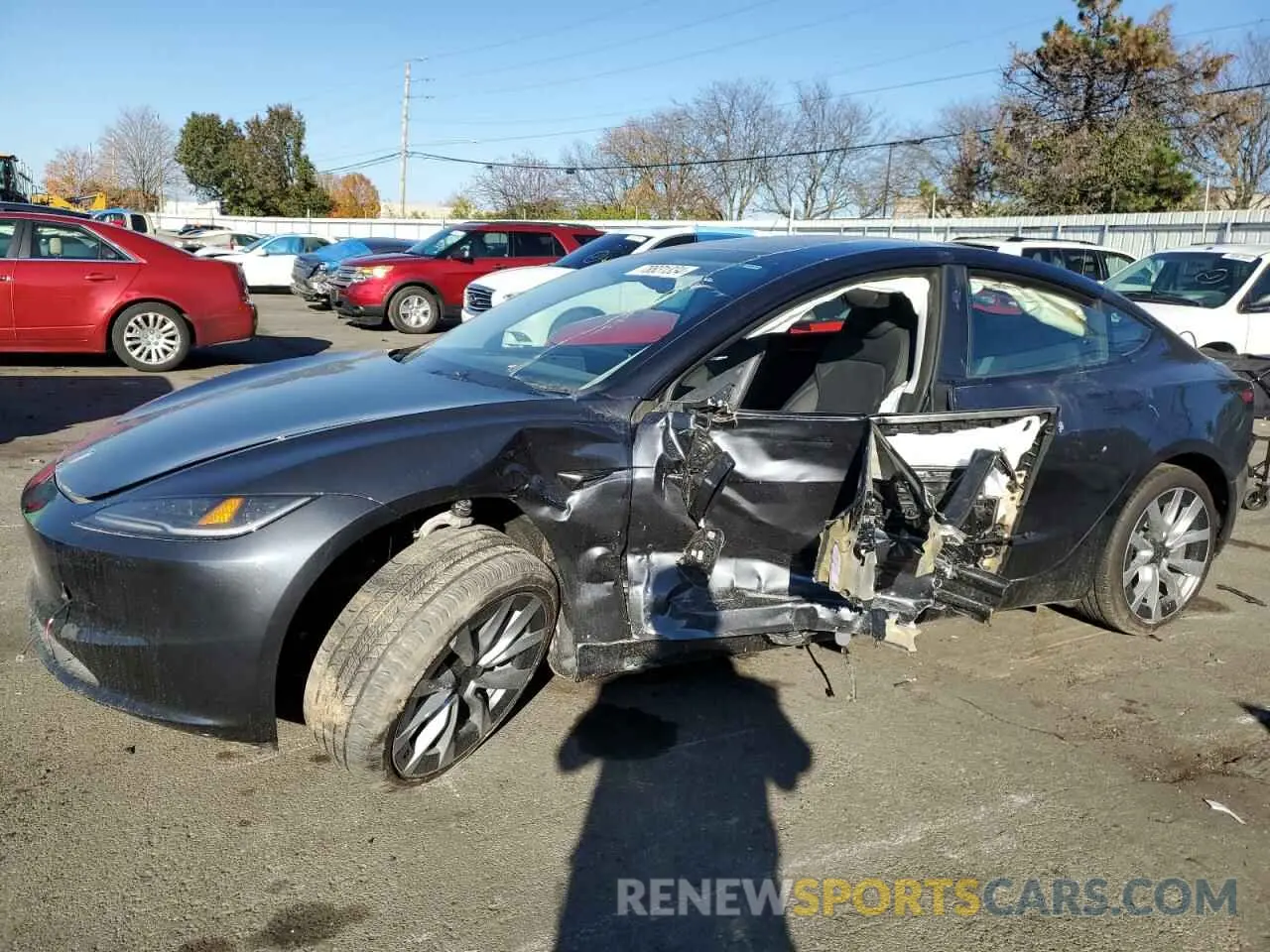 1 Photograph of a damaged car 5YJ3E1EB4RF813208 TESLA MODEL 3 2024