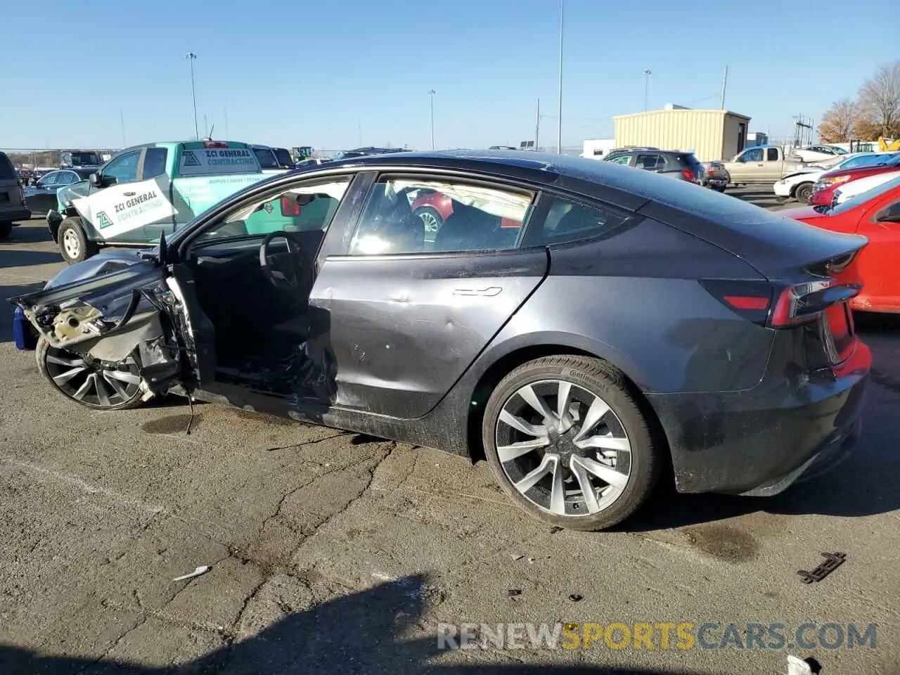 2 Photograph of a damaged car 5YJ3E1EB4RF813208 TESLA MODEL 3 2024