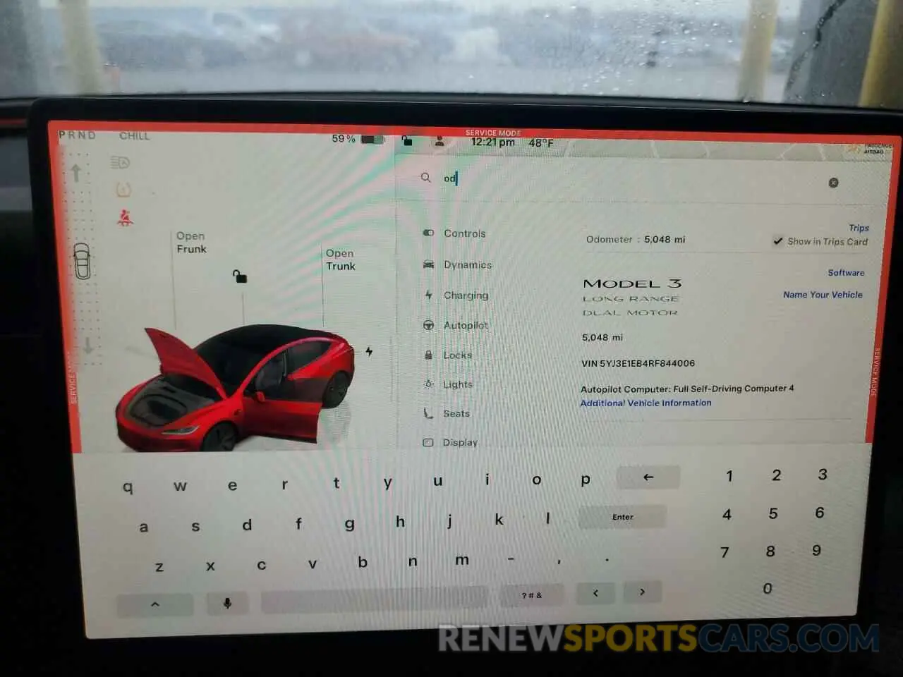 9 Photograph of a damaged car 5YJ3E1EB4RF844006 TESLA MODEL 3 2024