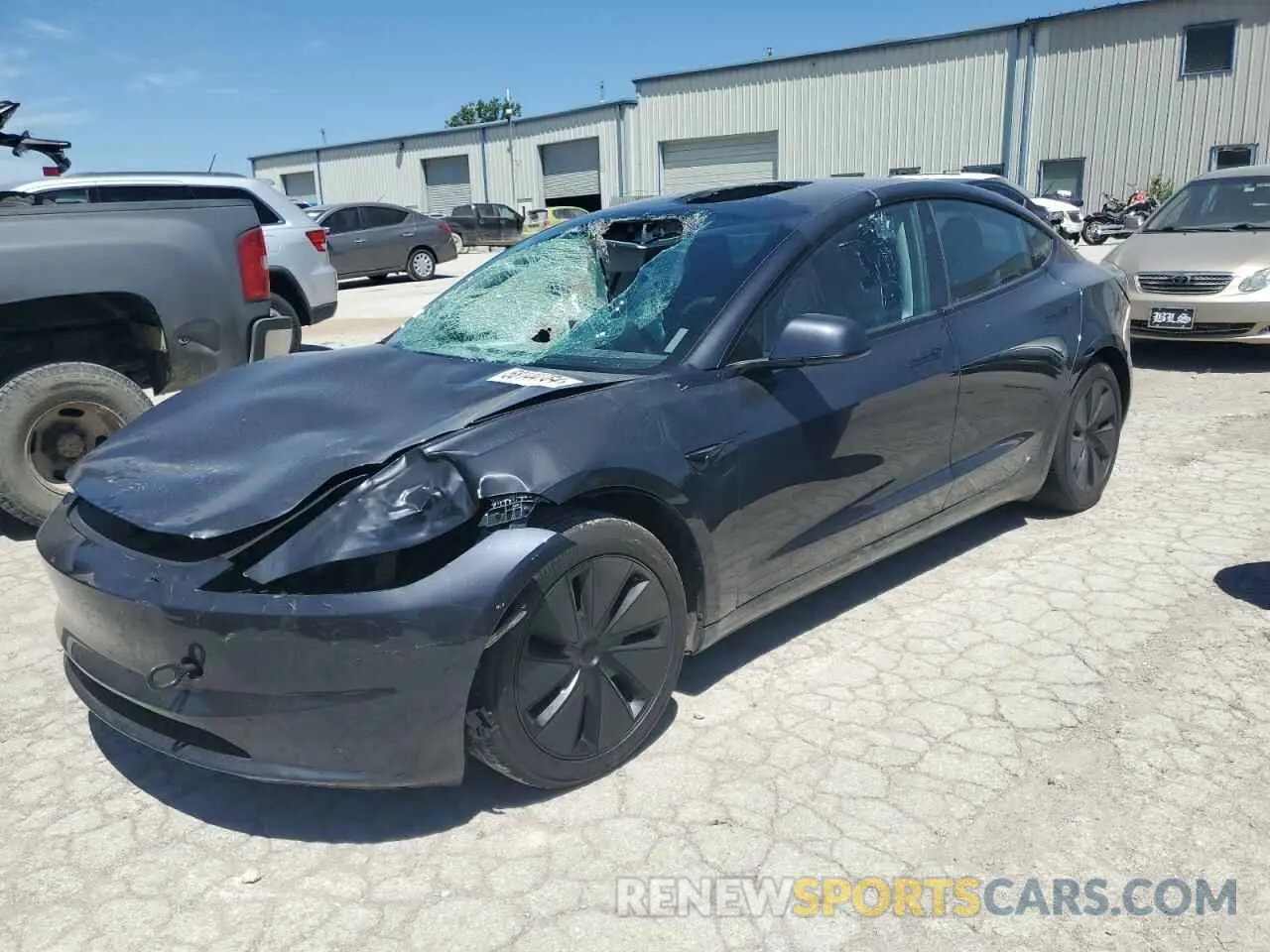 1 Photograph of a damaged car 5YJ3E1EB5RF735795 TESLA MODEL 3 2024