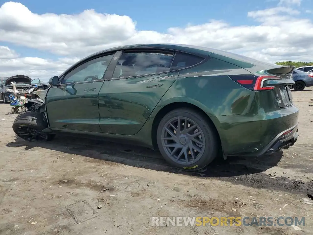 2 Photograph of a damaged car 5YJ3E1EB5RF737790 TESLA MODEL 3 2024