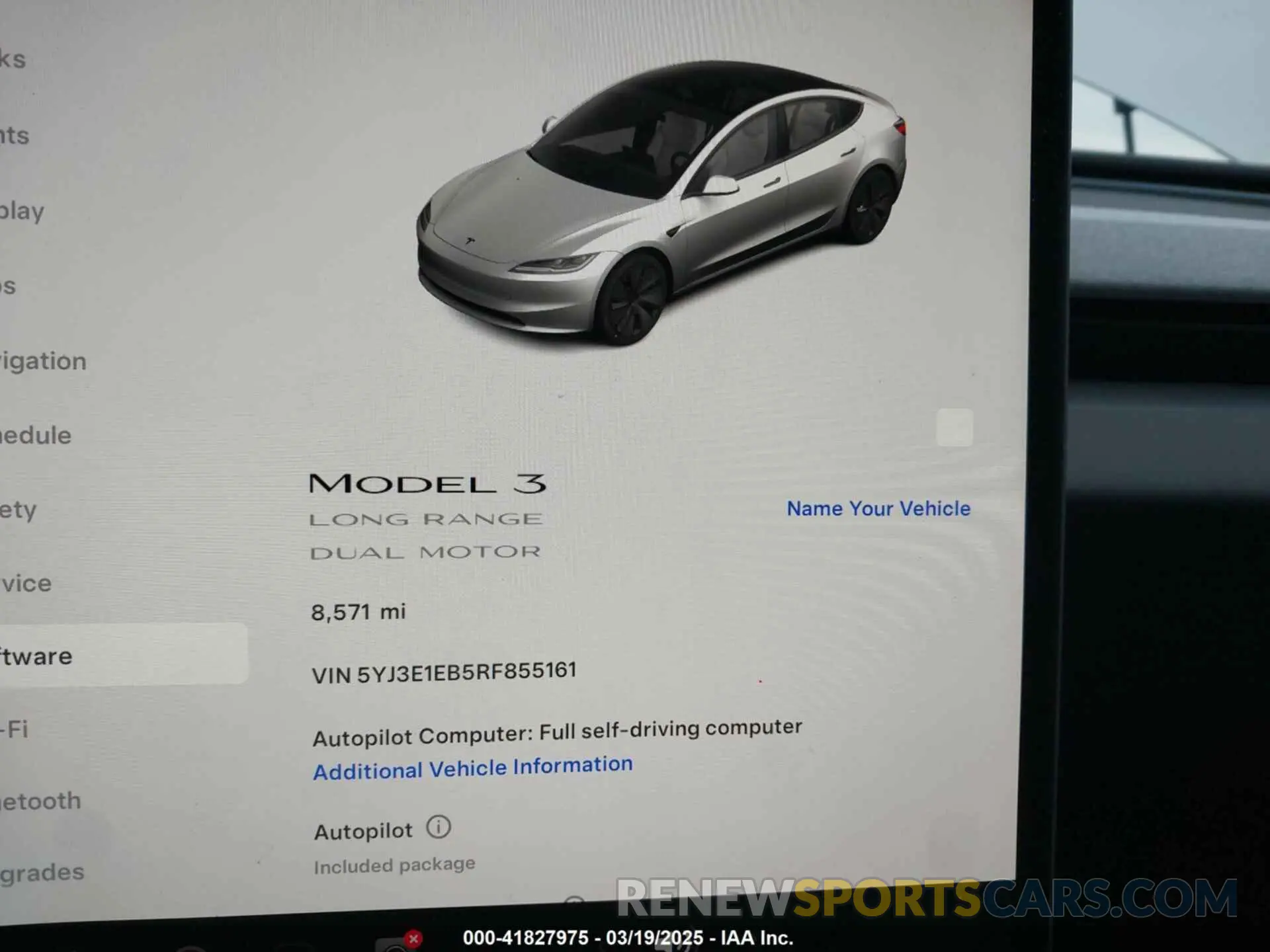 7 Photograph of a damaged car 5YJ3E1EB5RF855161 TESLA MODEL 3 2024