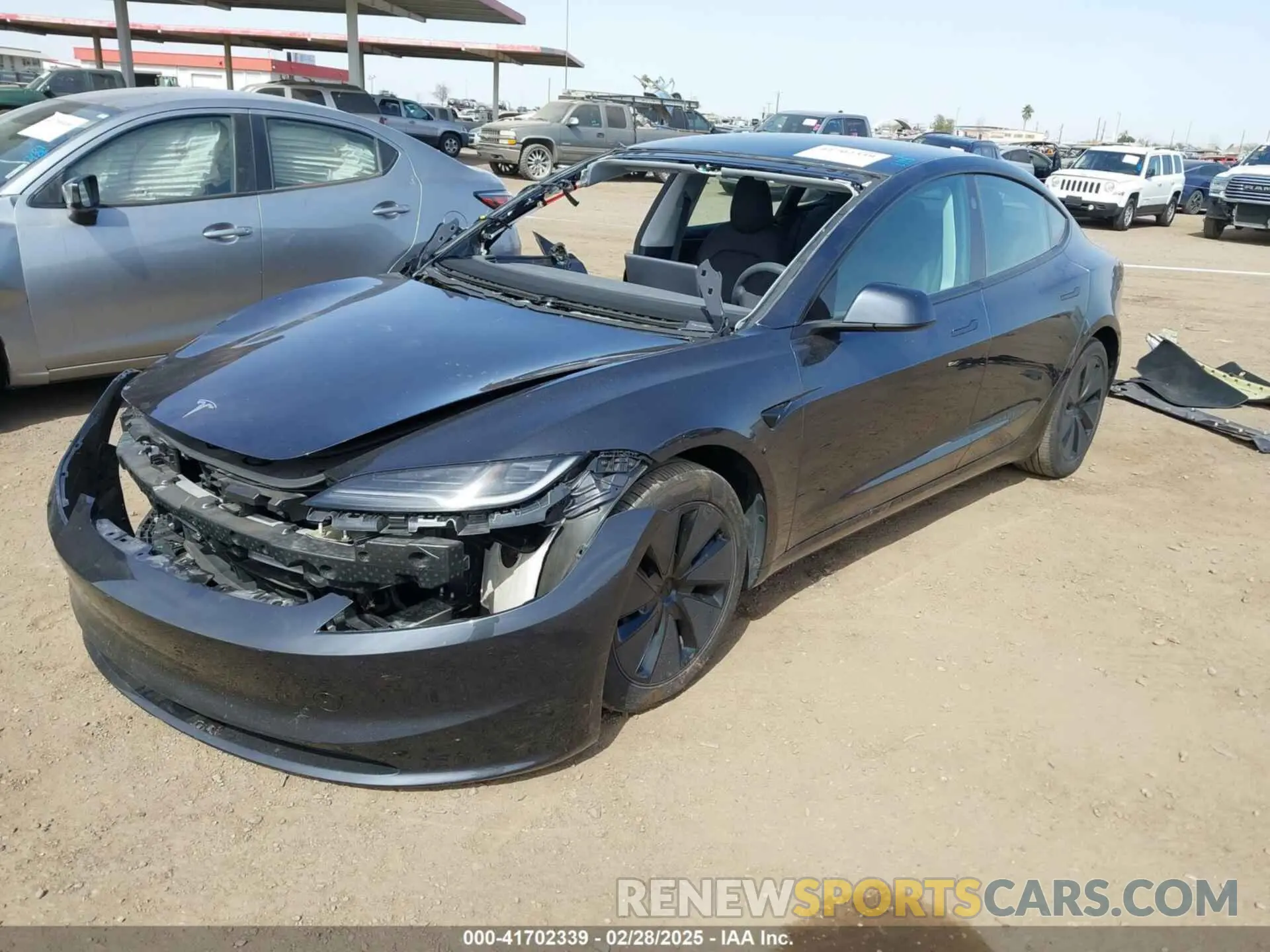 2 Photograph of a damaged car 5YJ3E1EB6RF745736 TESLA MODEL 3 2024