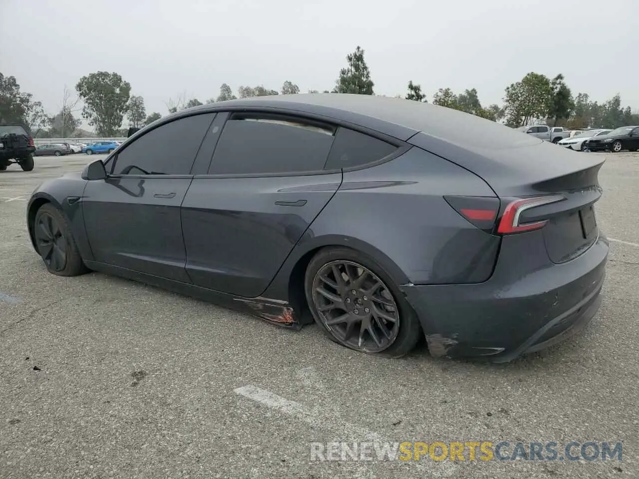 2 Photograph of a damaged car 5YJ3E1EB6RF787985 TESLA MODEL 3 2024