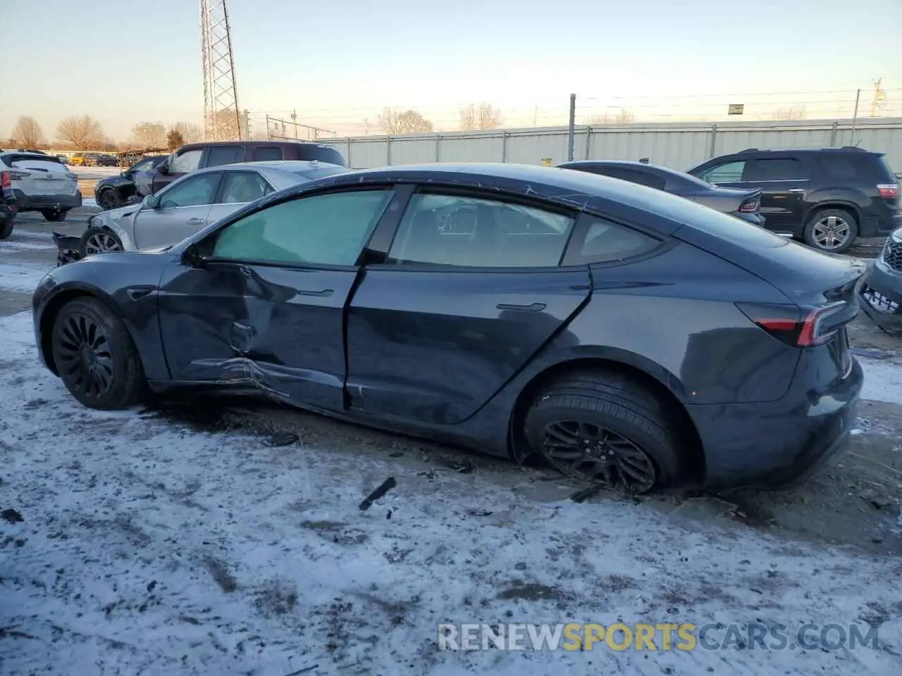 2 Photograph of a damaged car 5YJ3E1EB6RF849174 TESLA MODEL 3 2024