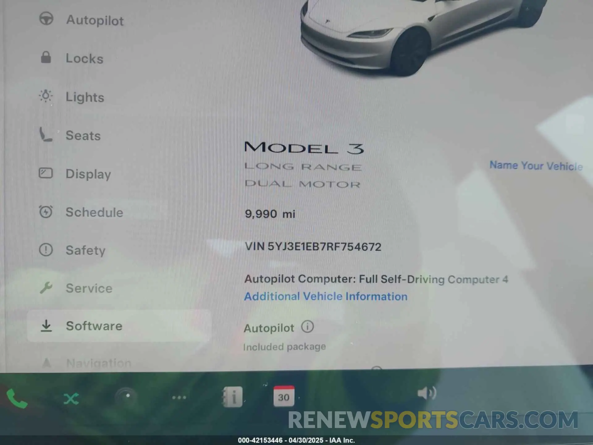 7 Photograph of a damaged car 5YJ3E1EB7RF754672 TESLA MODEL 3 2024